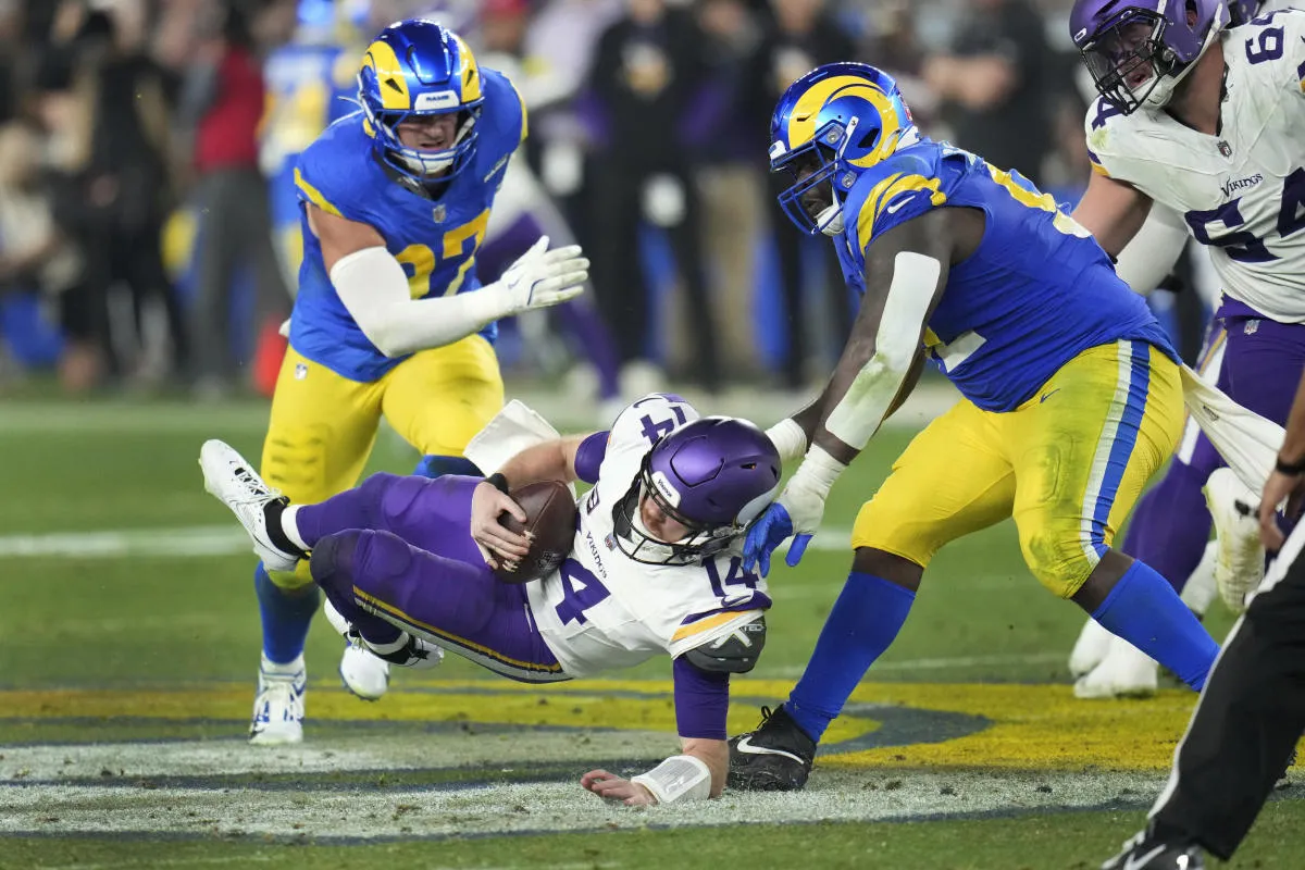 image_6787c36ac2ead Rams’ Young Defense Stuns with Playoff Heroics Against Vikings!