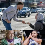 Steph Curry didn’t know he was being filmed when he walked up to a homeless woman panhandling. What he did surprised everyone.