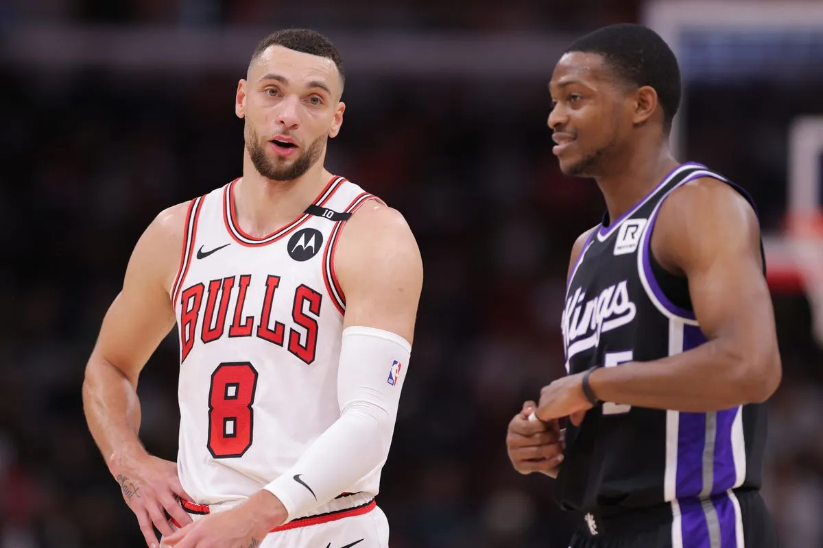 Kings send De'Aaron Fox to Spurs, receive Zach LaVine from Bulls in three-team  trade - Golden State Of Mind