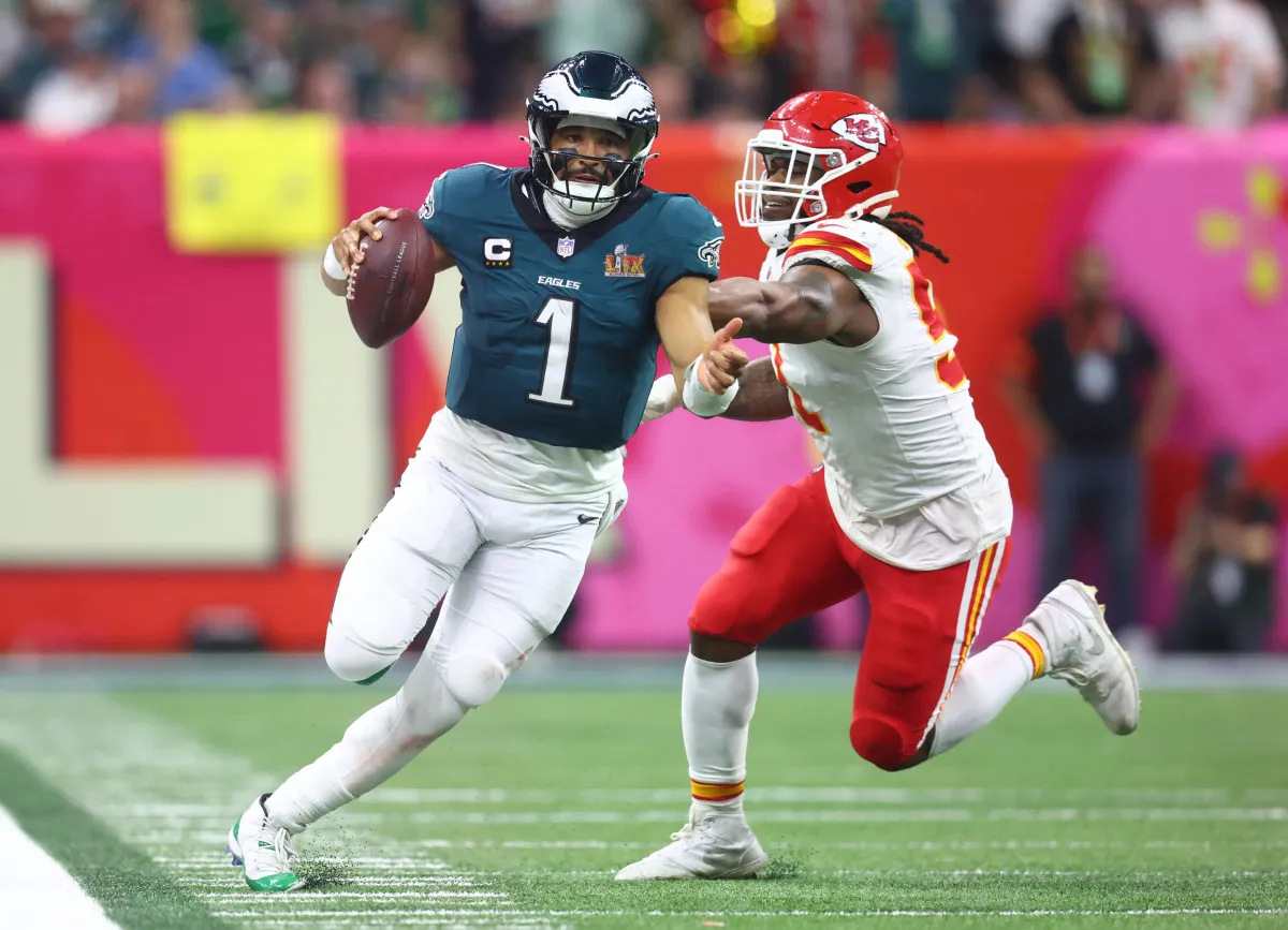 Eagles' Jalen Hurts breaks his own record and writes a new chapter in the  history books in Super Bowl MVP-winning performance